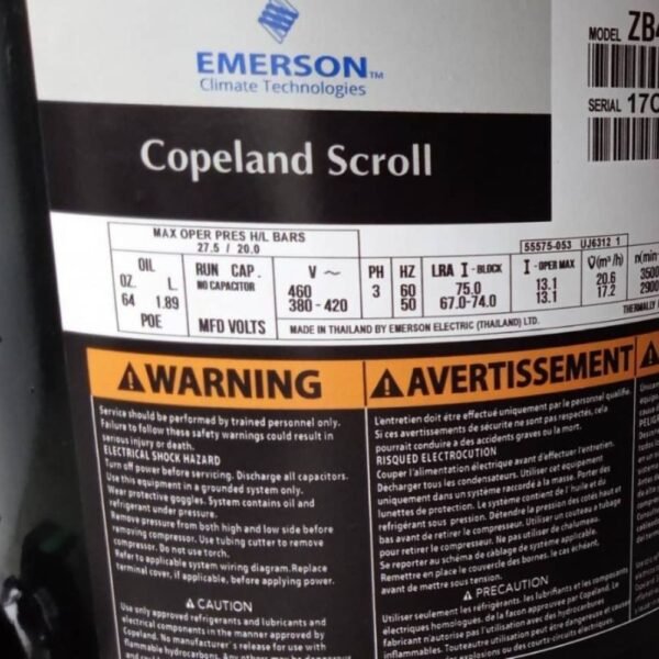Kompresor Copeland ZB45KQE-TFD-558