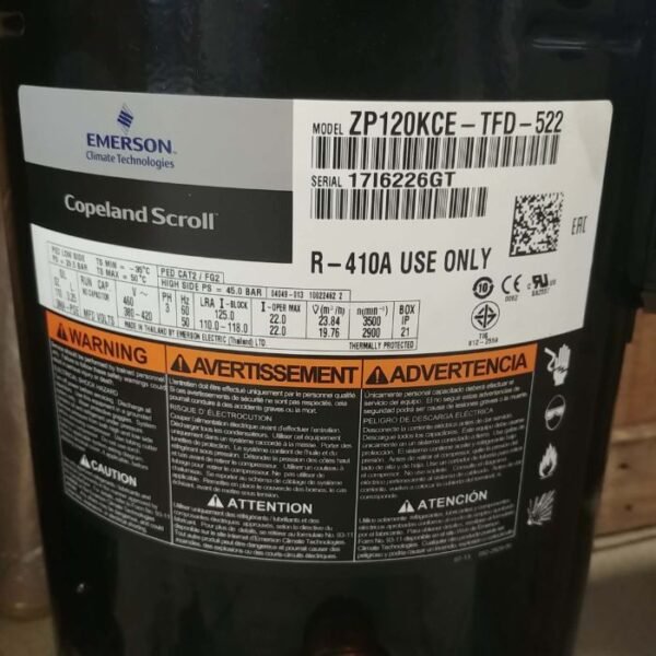 Kompresor Copeland ZP120KCE-TFD-522