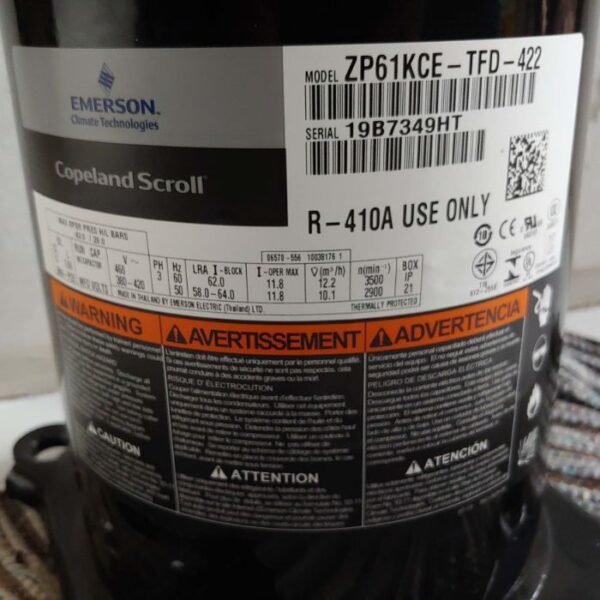 Kompresor Copeland ZP61KCE-TFD-422