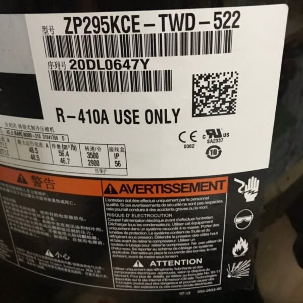 Kompresor Copeland ZP295KCE-TWD-522