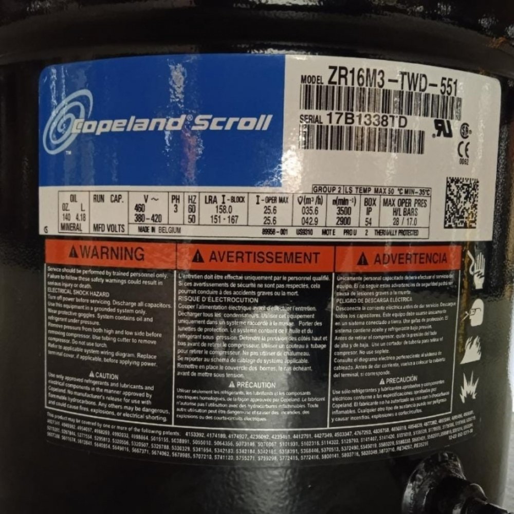 Kompresor Copeland ZR16M3-TWD-551