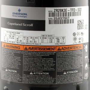 Kompresor Copeland ZR28K3E-TFD-522