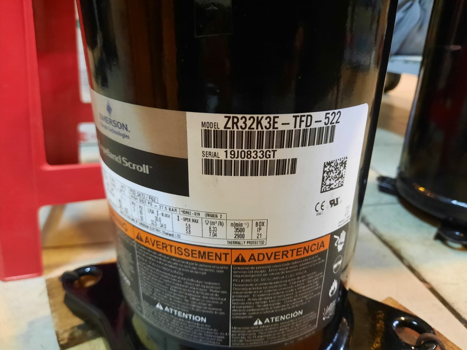 Kompresor Copeland ZR32K3E-TFD-522